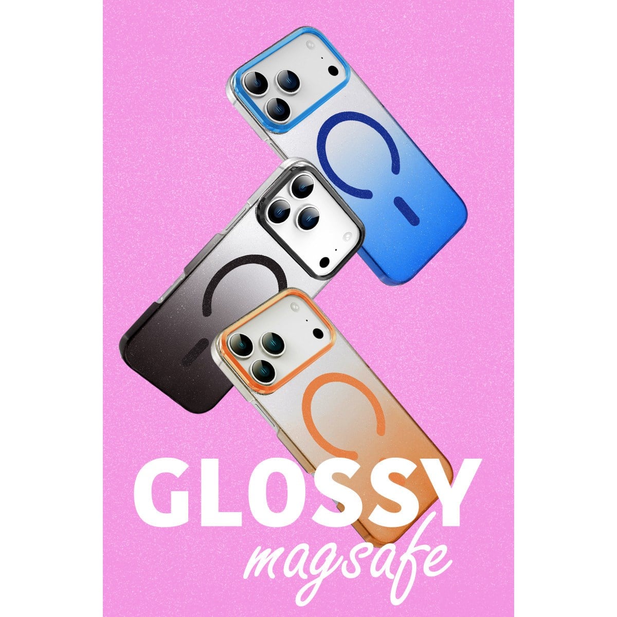 iPhone 17 Pro Max Glossy Magsafe Kapak - Siyah