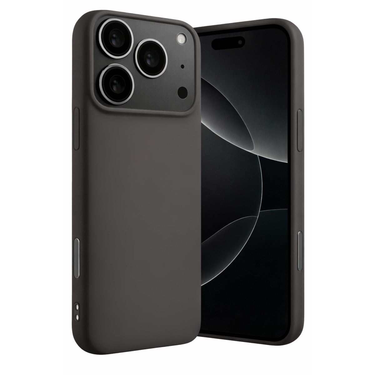 iPhone 17 Pro Max Nano içi Kadife Silikon - Gri
