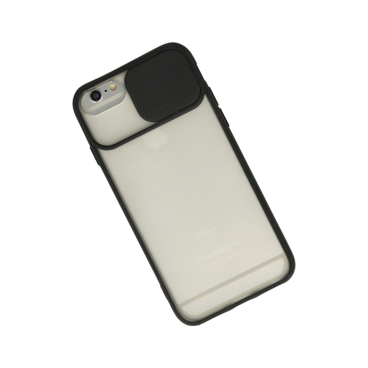 iPhone 6 Plus Kılıf Palm Buzlu Kamera Sürgülü Silikon - Siyah