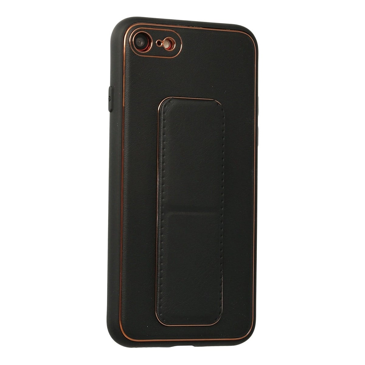 iPhone 7 Kılıf Coco Deri Standlı Kapak - Siyah