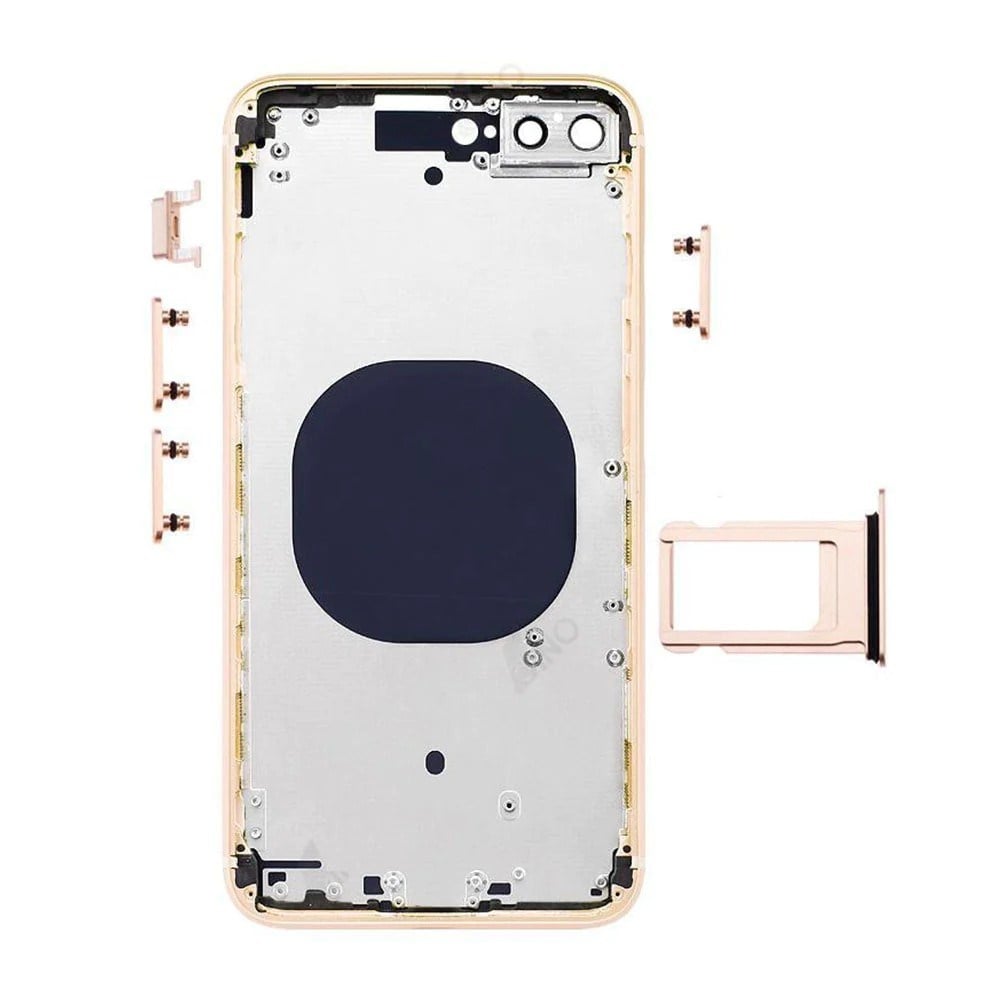 iPhone 8 Plus Uyumlu Boş Kasa Arka Kapak GOLD