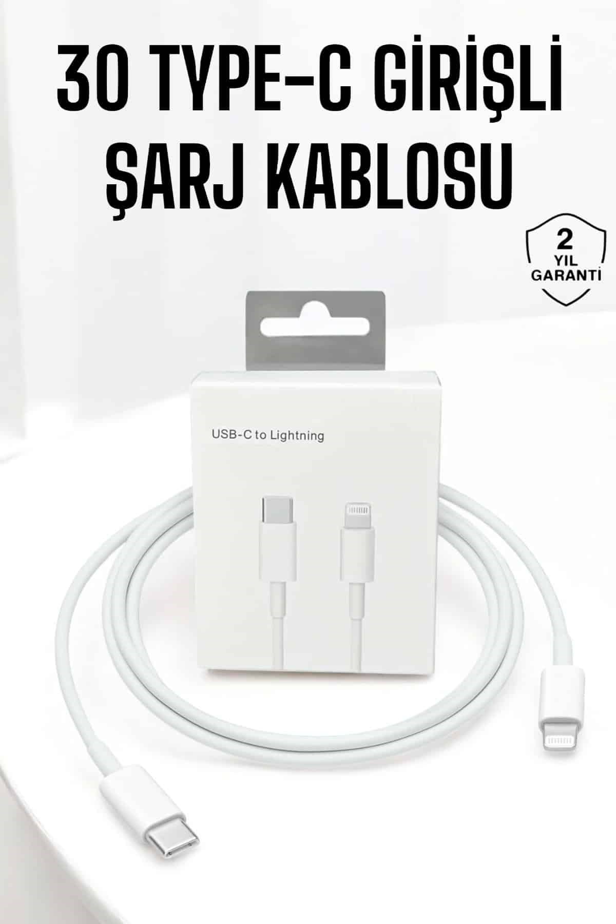 Iphone Uyumlu İOS Uyumlu Lightning Hızlı Şarj Tye C Lightning Şarj Kablosu