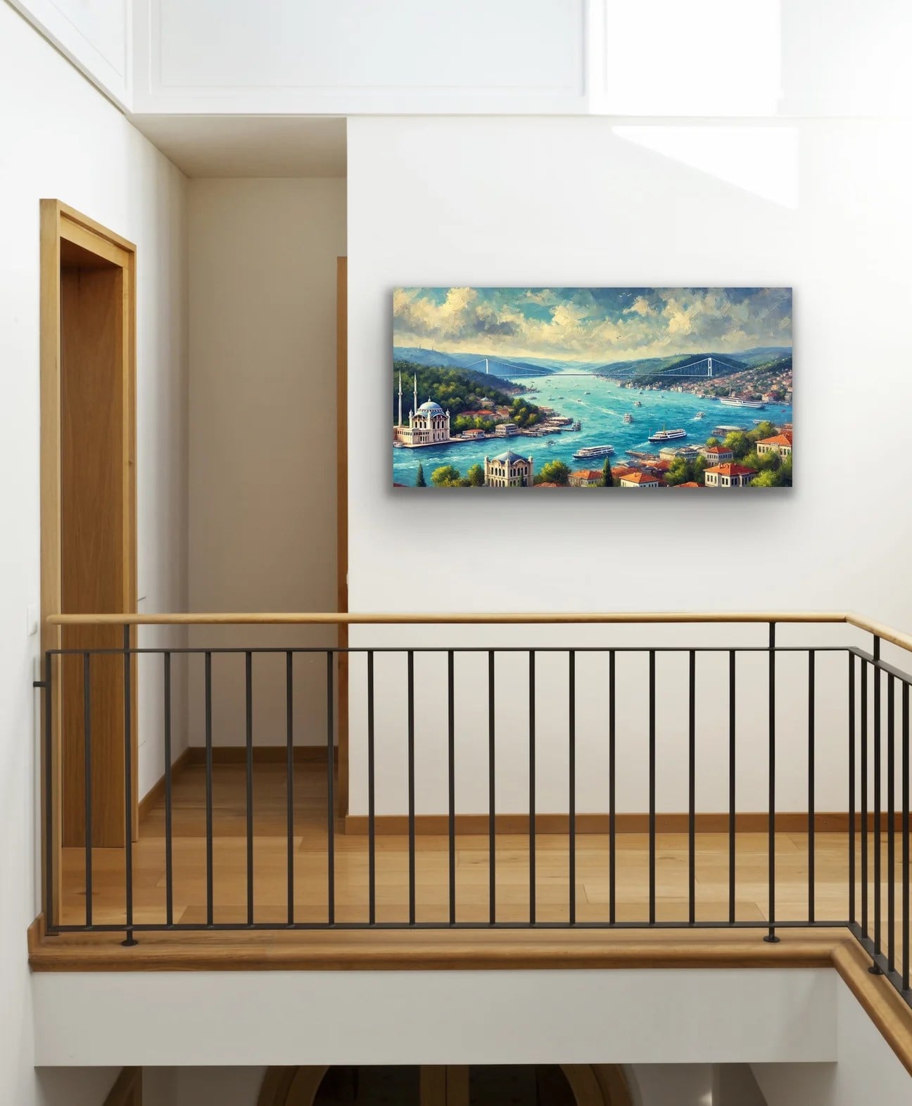 İstanbul Boğaz Manzarası Kanvas Tablo 60x120cm