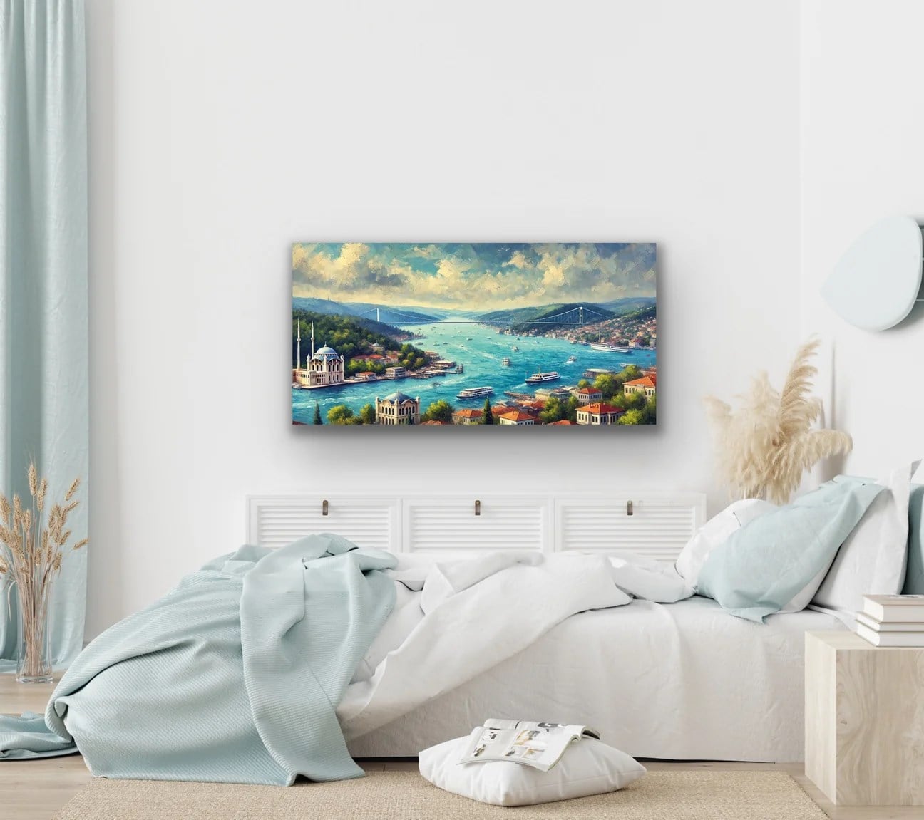 İstanbul Boğaz Manzarası Kanvas Tablo 60x120cm