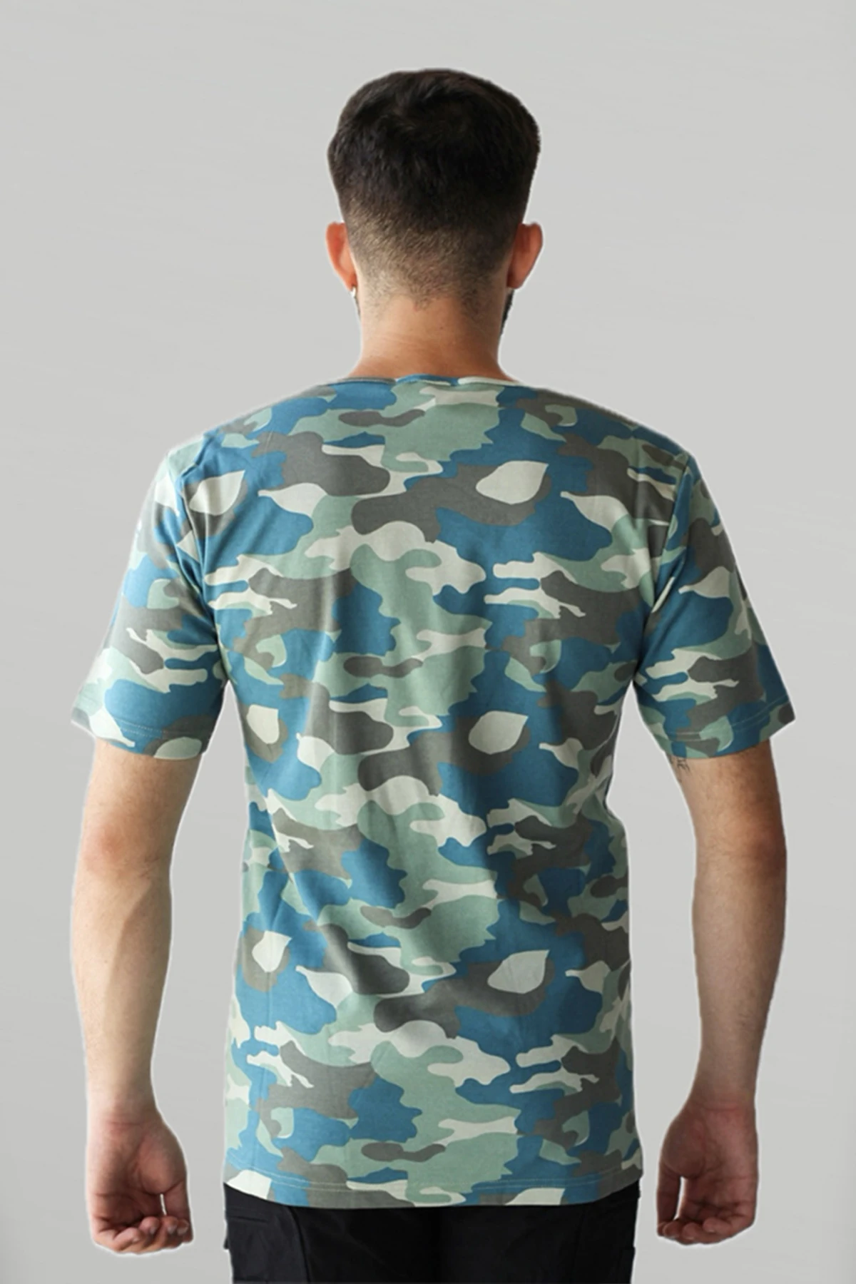 İSTANBUL Kamuflaj Sıfır Yaka T-Shirt - L