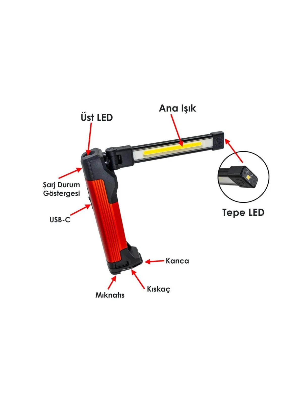 İZELTAŞ COB LED Katlanır Çalışma Lambası 400 LM