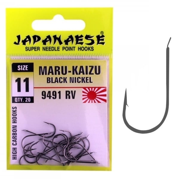 Japanese Maru Kaizu Rv Carbon Çapraz Black Nickel 9491 Olta İğnesi - NO-15