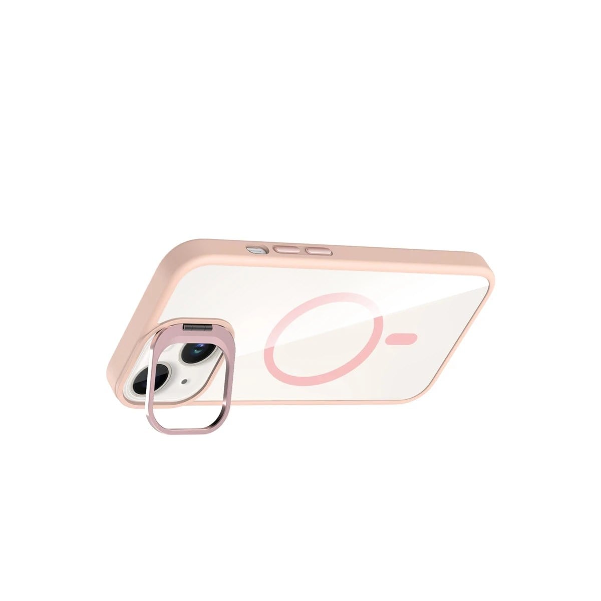 Joko Apple iPhone 13 Remim Lensli Magsafe Standlı Kapak - Pembe