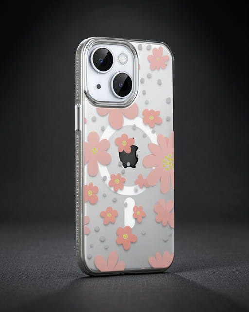Joko Apple İphone 14 Floral Magsafe Kapak - Pembe