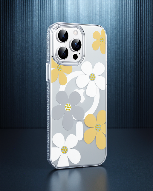 Joko Apple İphone 15 Pro Floral Magsafe Kapak - Sarı
