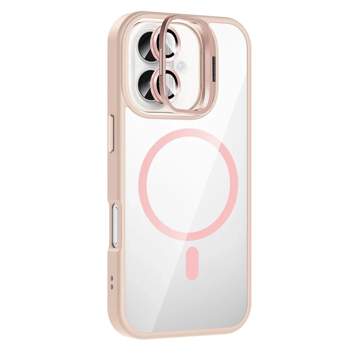 Joko Apple iPhone 17 Remim Lensli Magsafe Standlı Kapak - Pembe