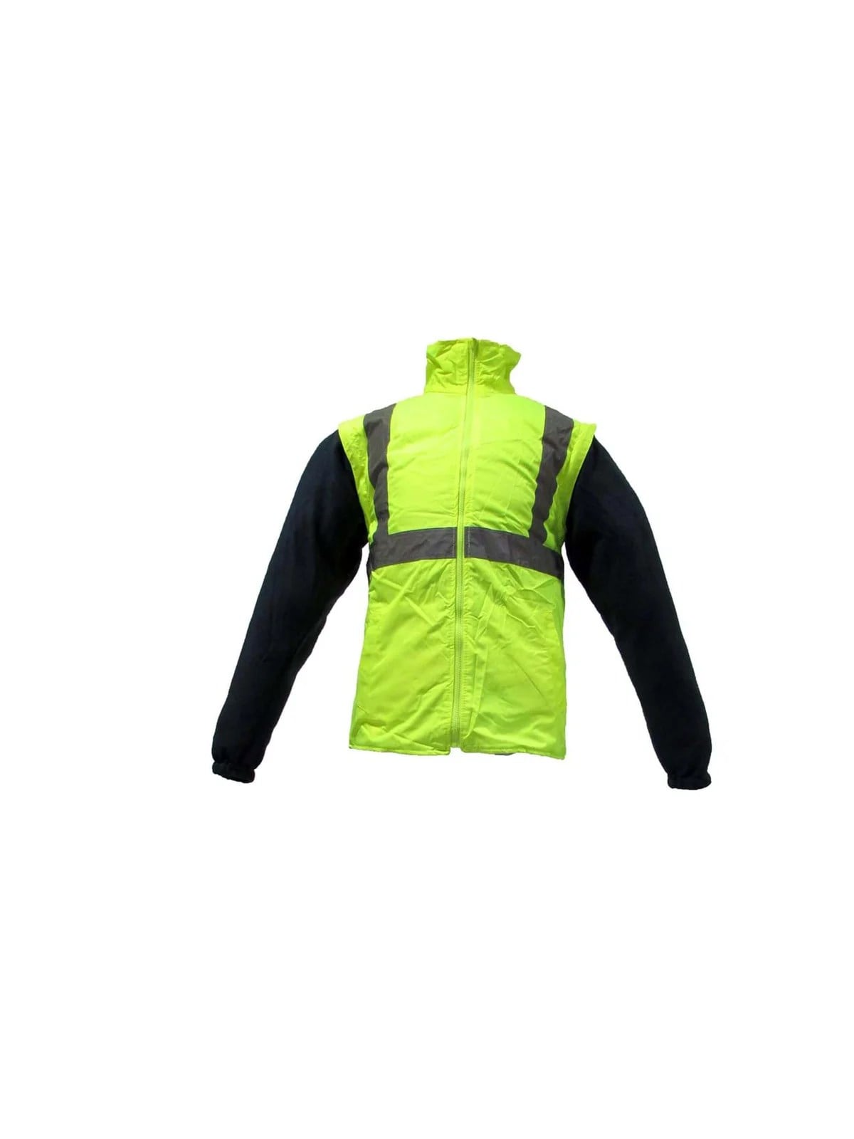 JUNIOR JN1003 Fosforlu Oxford 5+1 İçi Çıkmalı Parka Sarı Lacivert M beden