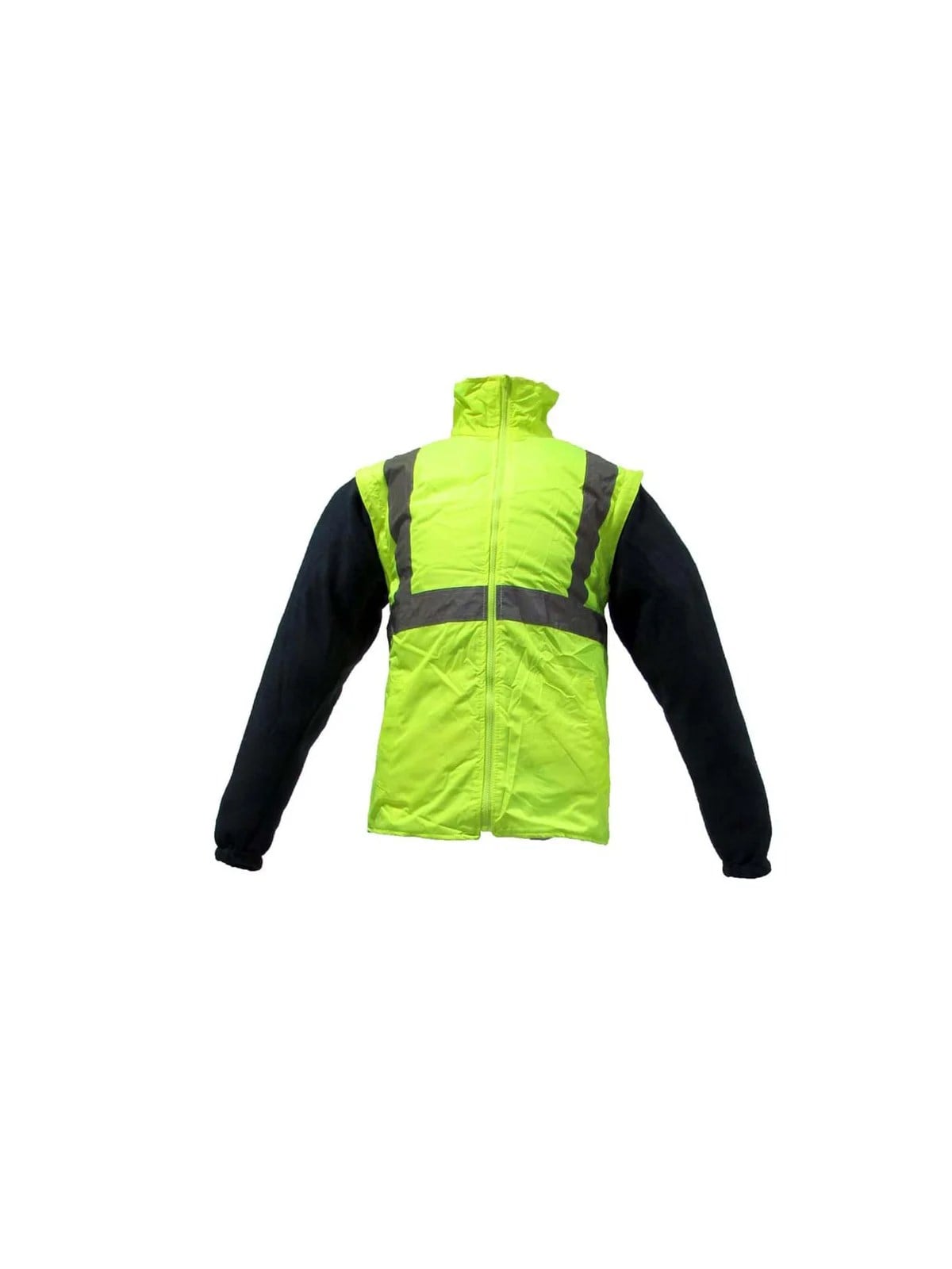 JUNIOR JN1003 Fosforlu Oxford 5+1 İçi Çıkmalı Parka Sarı Lacivert S beden