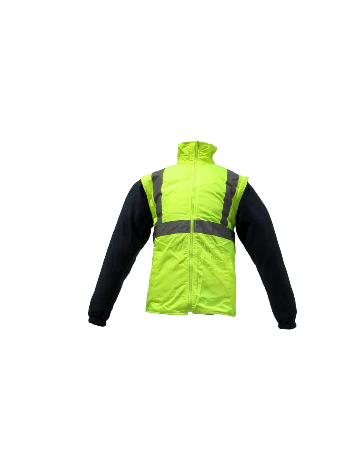 JUNIOR JN1003 Fosforlu Oxford 5+1 İçi Çıkmalı Parka Sarı Lacivert M beden