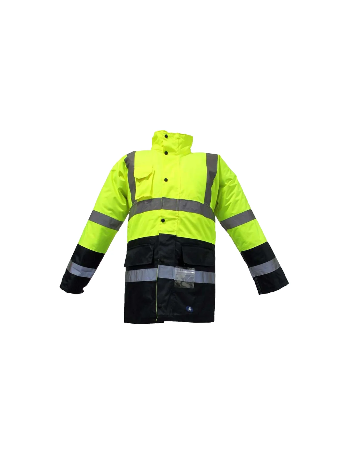 JUNIOR JN1013 Waterproof Fosforlu Oxford Parka Sarı Lacivert XXL beden