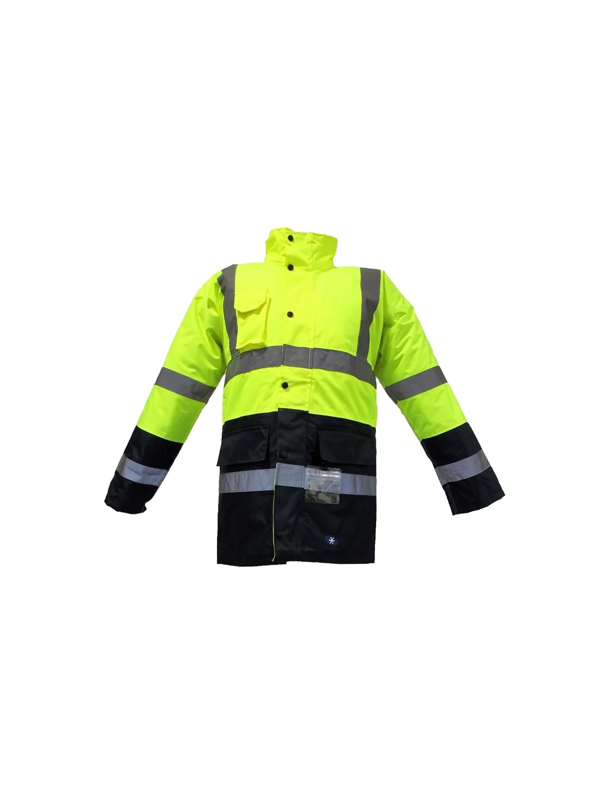 JUNIOR JN1013 Waterproof Fosforlu Oxford Parka Sarı Lacivert M beden