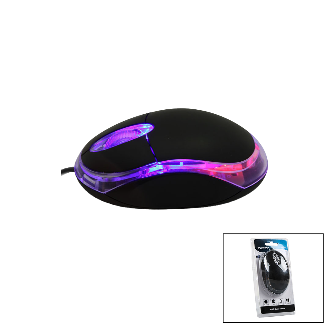 Kablolu Optik Mouse 1200 DPI Siyah (USB, 110 cm)