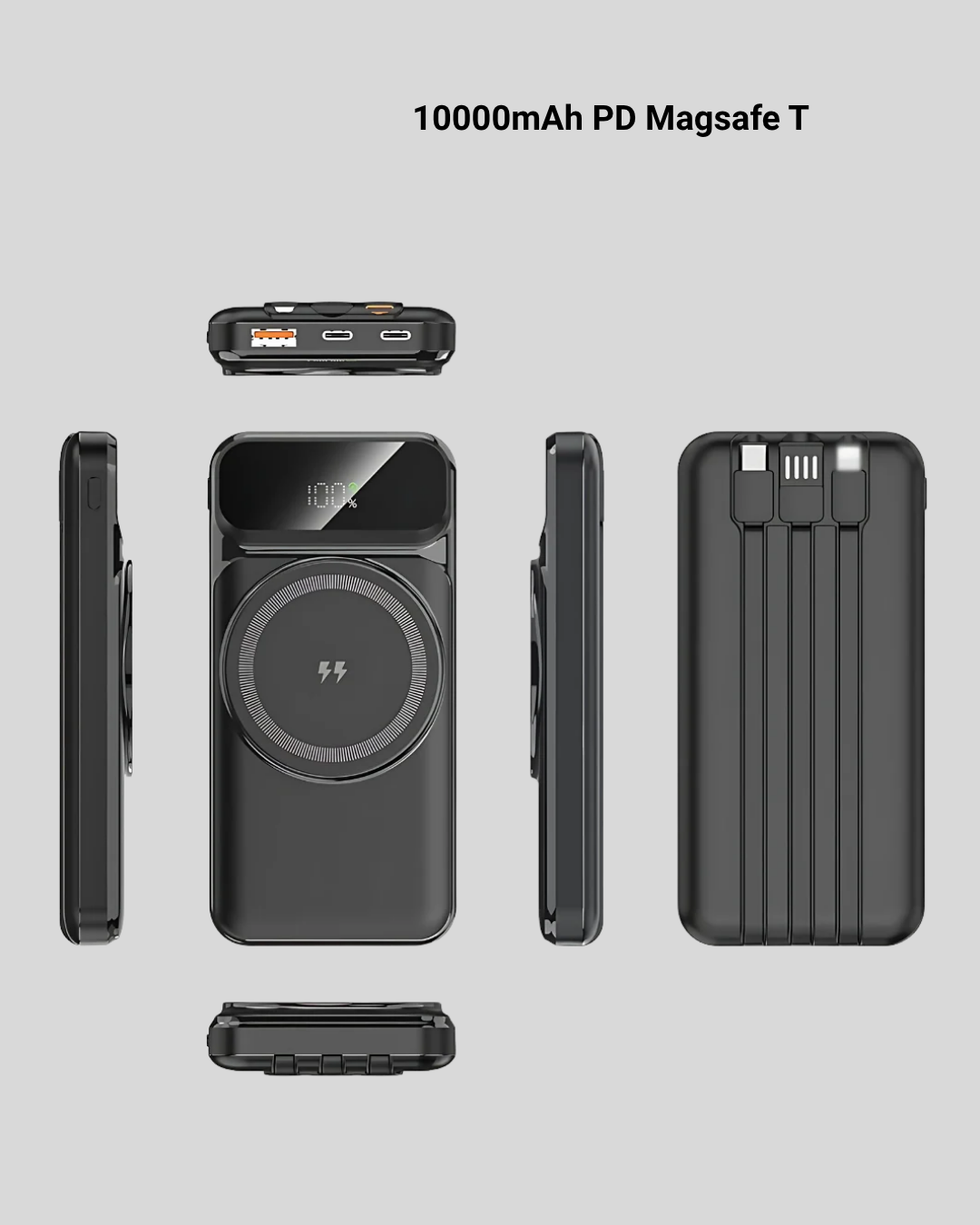 Kablosuz 15W Şarj Destekli 10000 mAh Taşınabilir Powerbank – Hızlı Şarj Özellikli