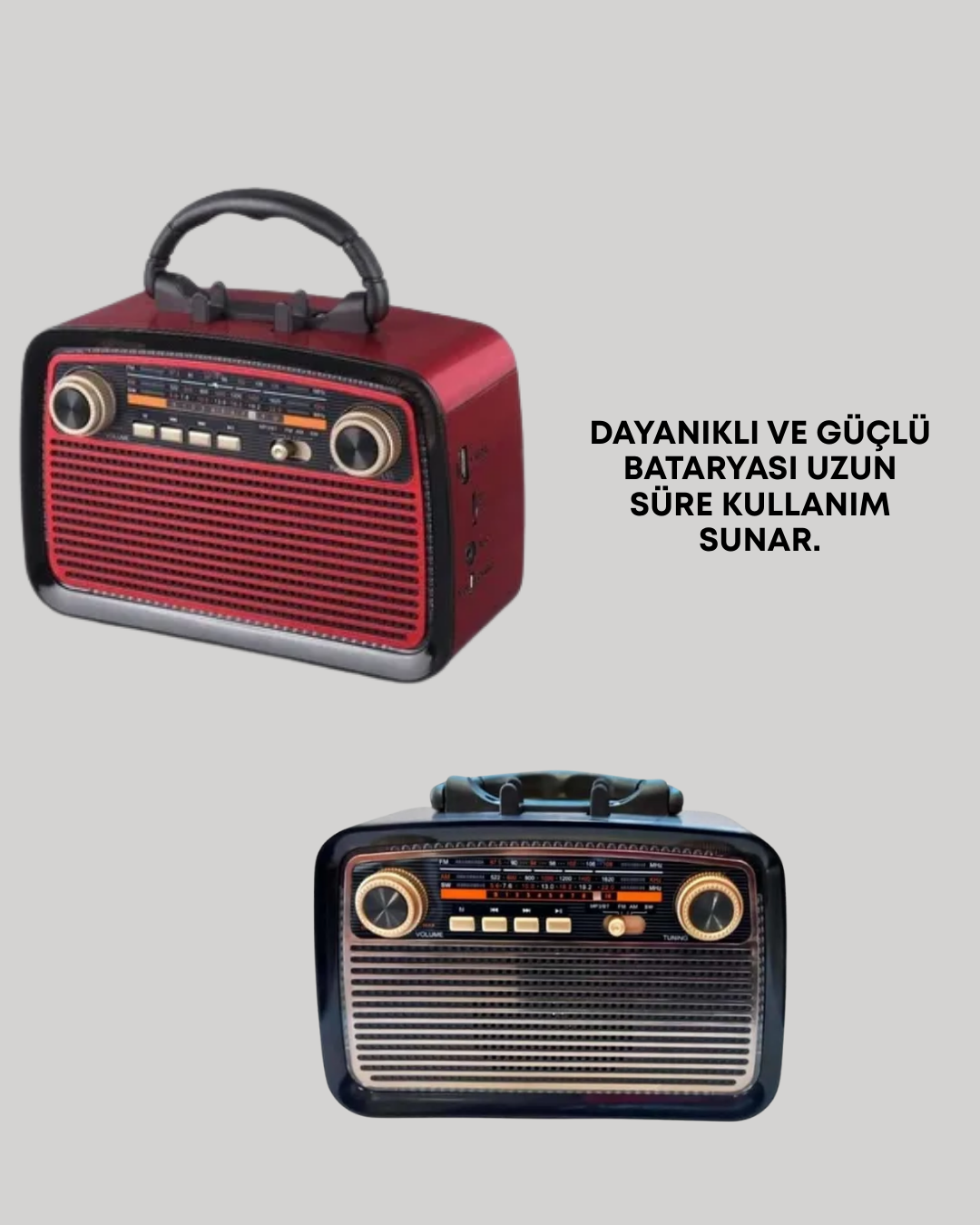 Kablosuz Bluetooth Hoparlör – Yüksek Ses Kalitesi, Uzun Pil Ömrü, FM ve AM Radyo Fonksiyonu