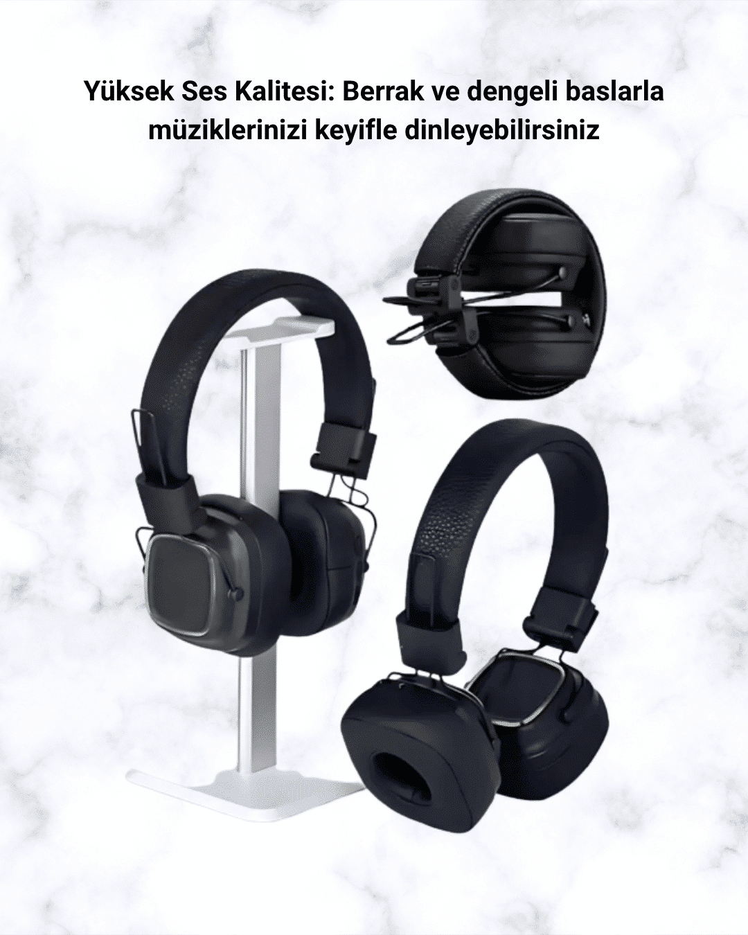 Kablosuz RGB Işıklı Katlanabilir Bluetooth Kulak Üstü Kulaklık