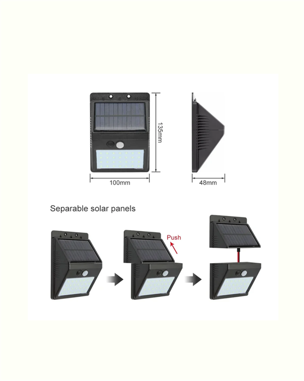 Kablosuz Solar LED Lamba | Bahçe, Veranda, Merdiven Işığı, Otomatik Aç-Kapa Sensörlü Yeni Nesil