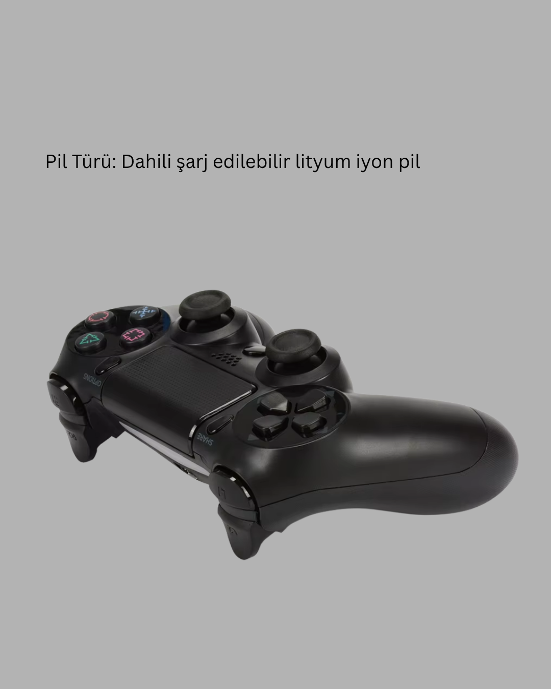 Kablosuz Titreşimli Oyun Kolu – PS4 Uyumlu Ergonomik Tasarım ve Uzun Pil Ömrü