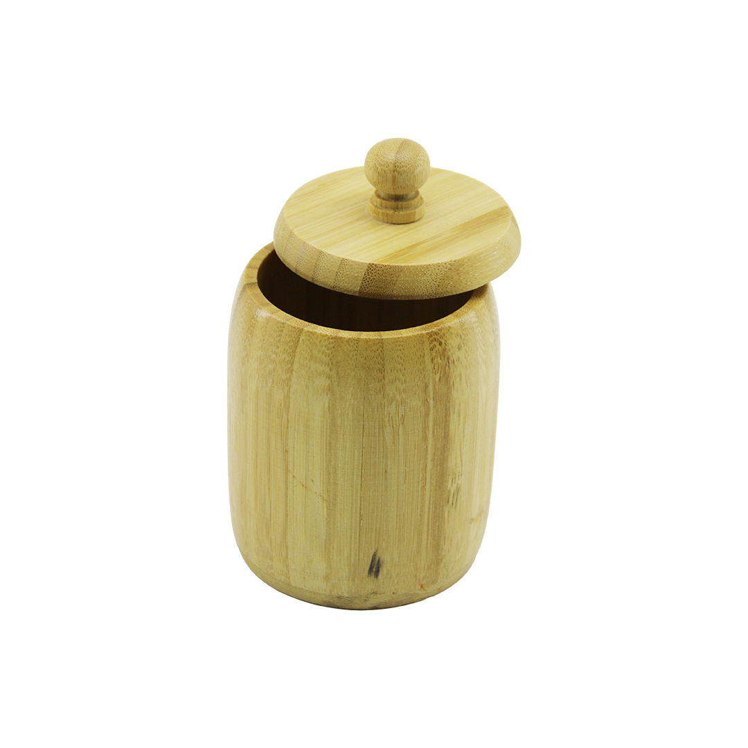 Kapaklı Ahşap Bambu Şekerlik 7.5 x 8.5 cm