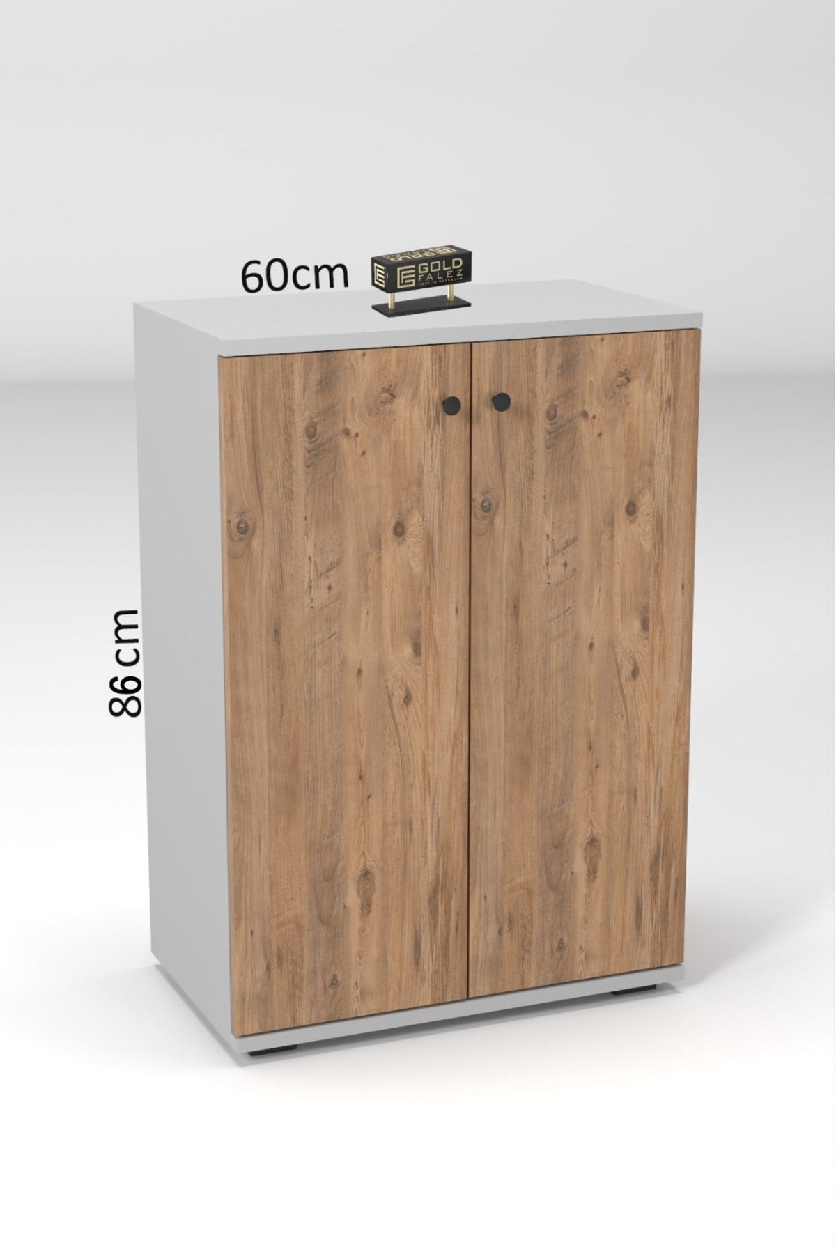Kapaklı Ayakkabılık Çam Beyaz 86 cm
