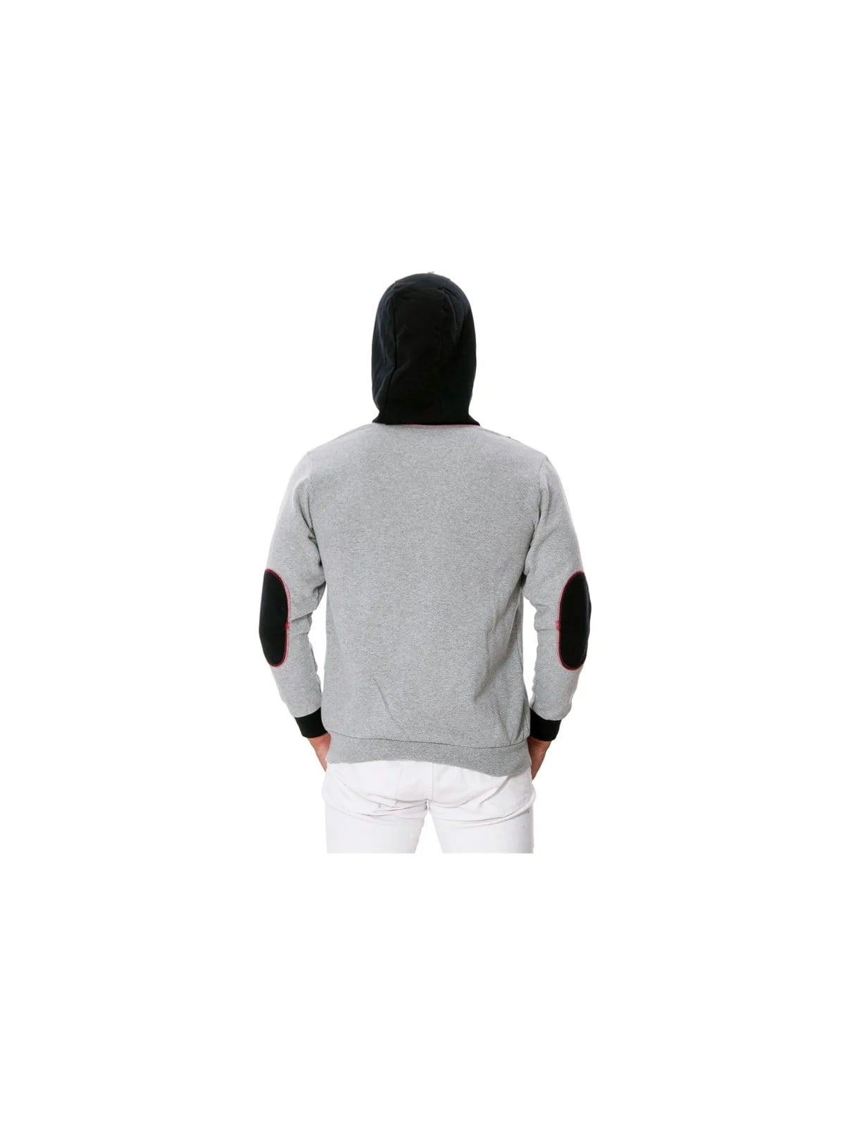 Kapşonlu Cepli Sweat Gri M