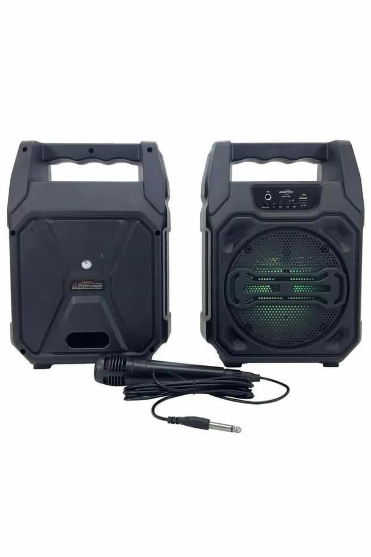 Karaoke Mikrofonlu Fm Radyolu Bluetooth Hoparlör Yüksek Ses Kaliteli