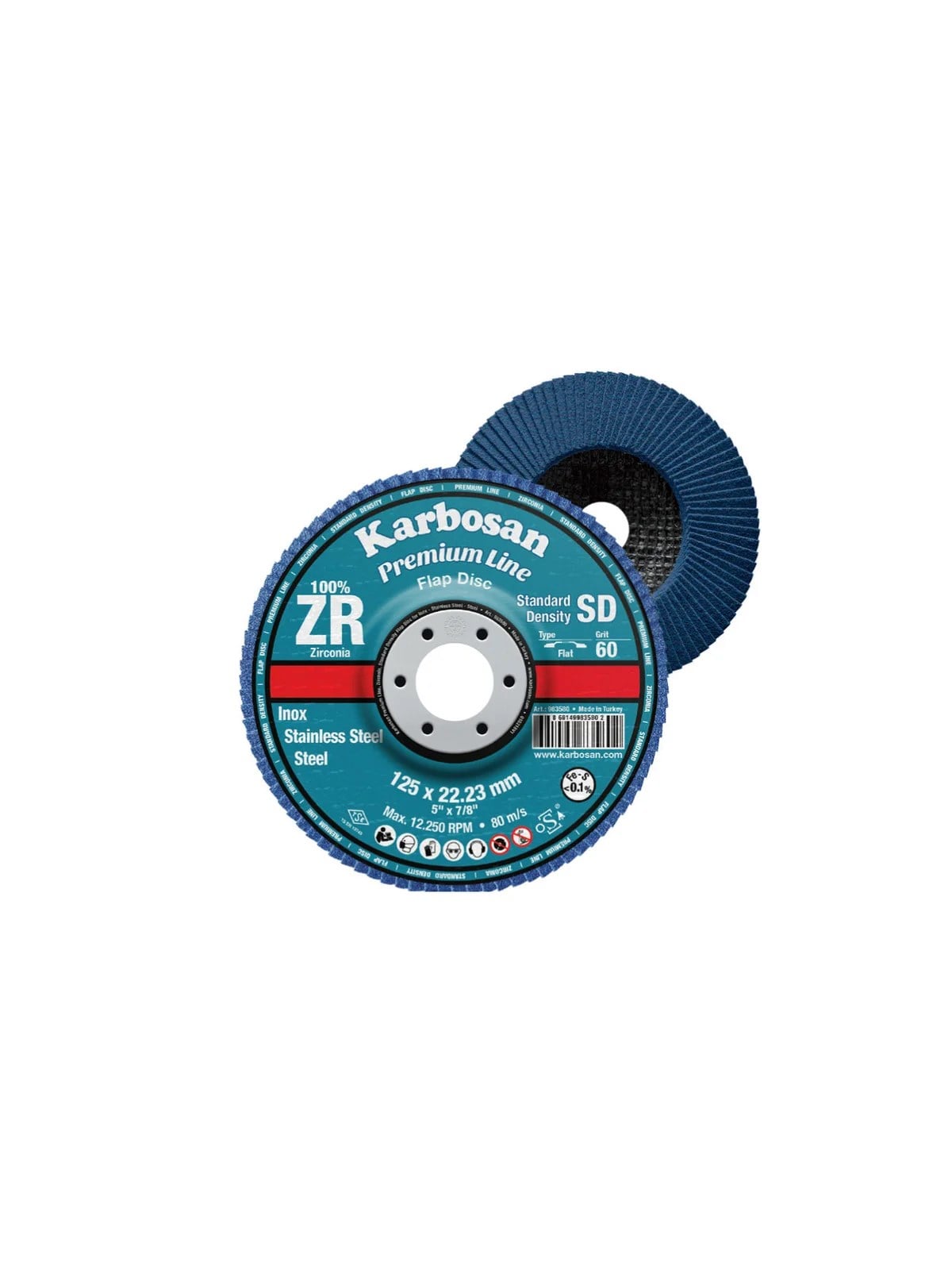 KARBOSAN 115mm ZR Flap Disk 40 Kum