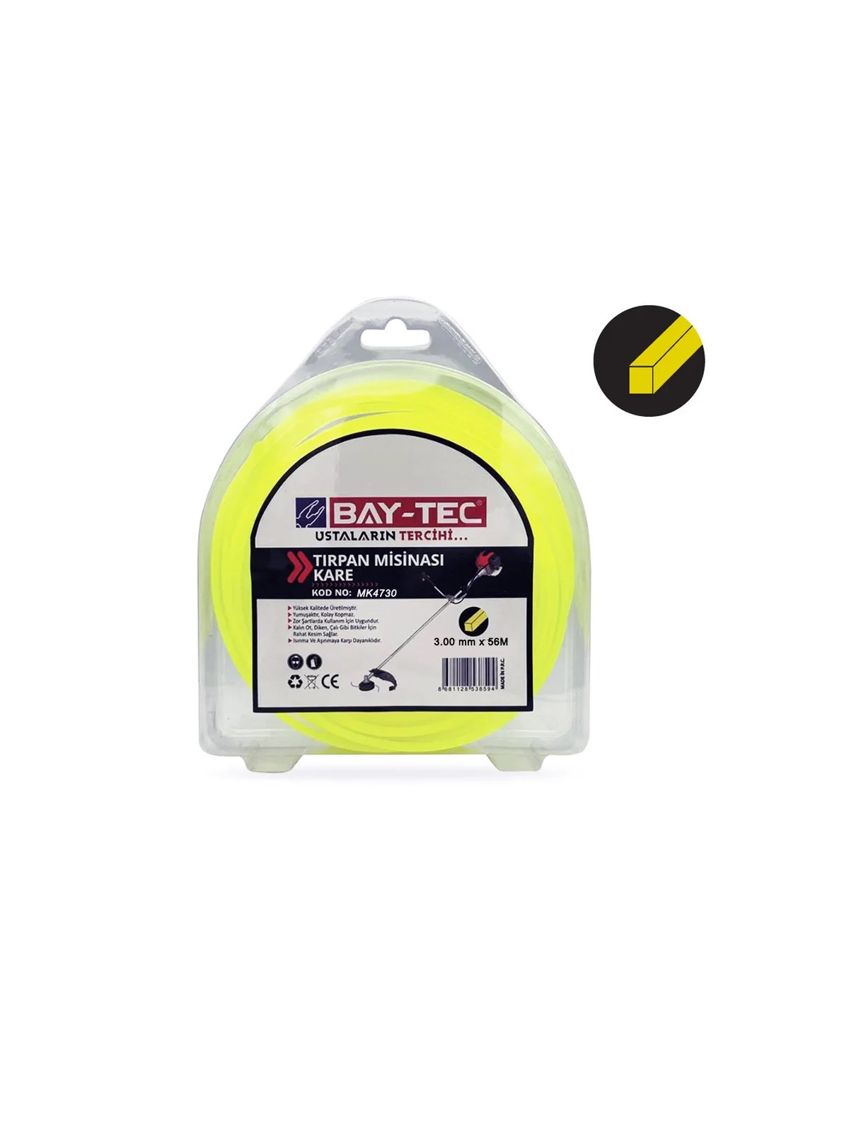 Kare Tırpan Misinası 3 mm x 51 mt MK4730