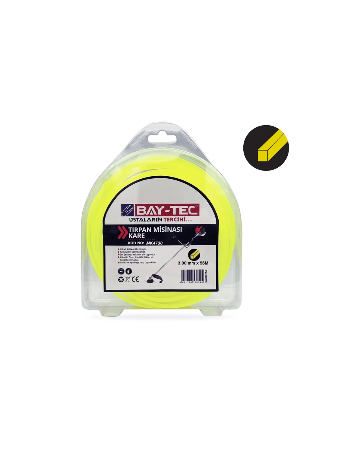 Kare Tırpan Misinası 3 mm x 51 mt MK4730