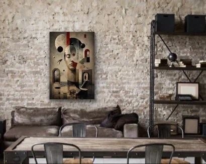 Karışık Rüyalar Soyut Kanvas Tablo 40X60 CM