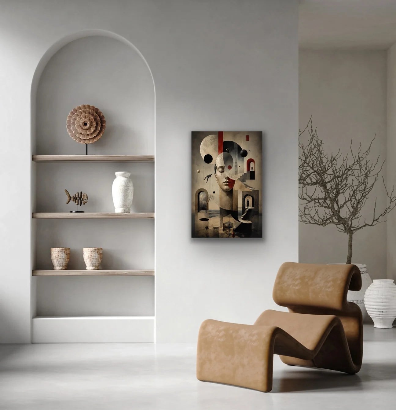 Karışık Rüyalar Soyut Kanvas Tablo 60X90 CM
