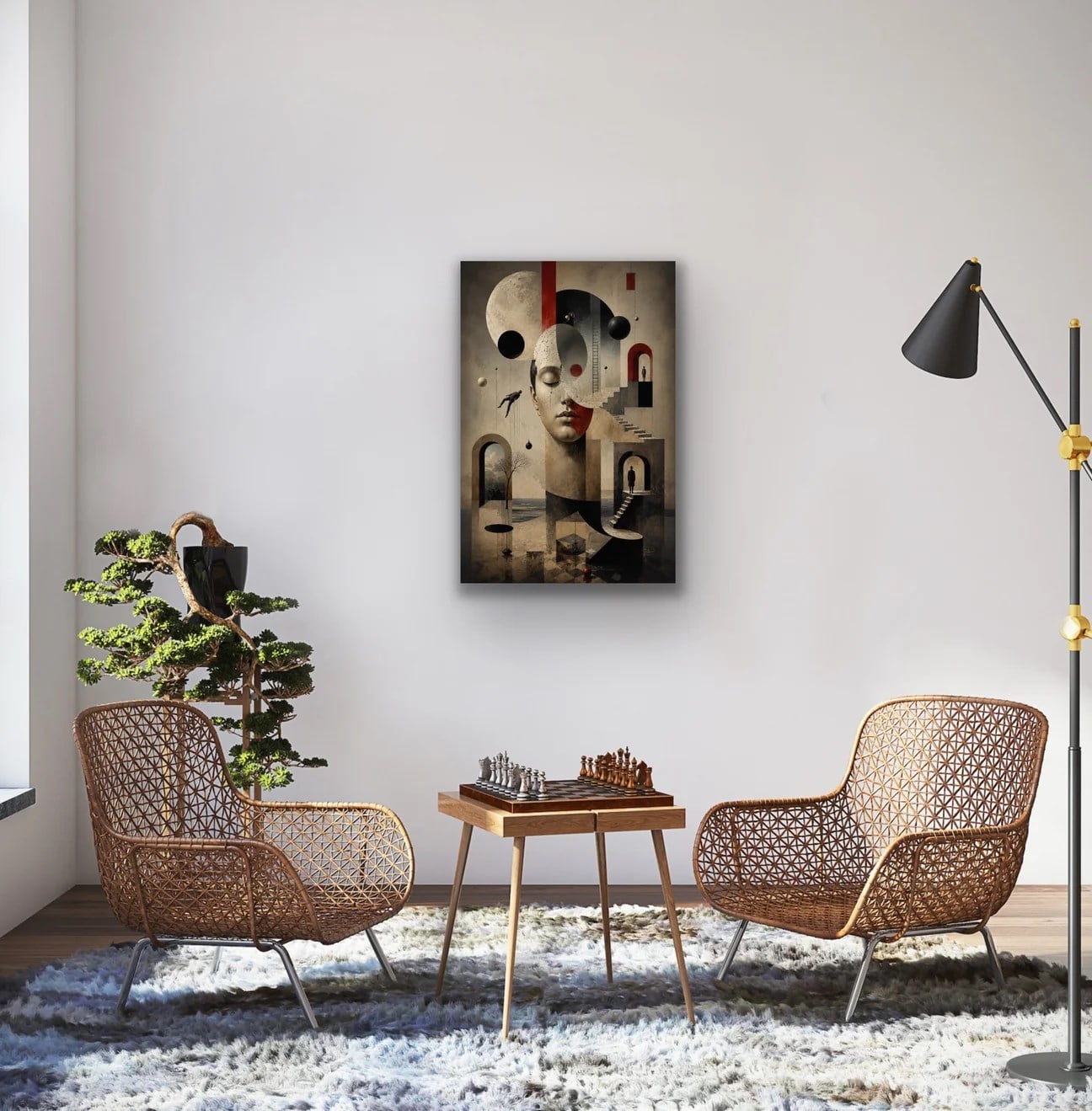 Karışık Rüyalar Soyut Kanvas Tablo 60X90 CM