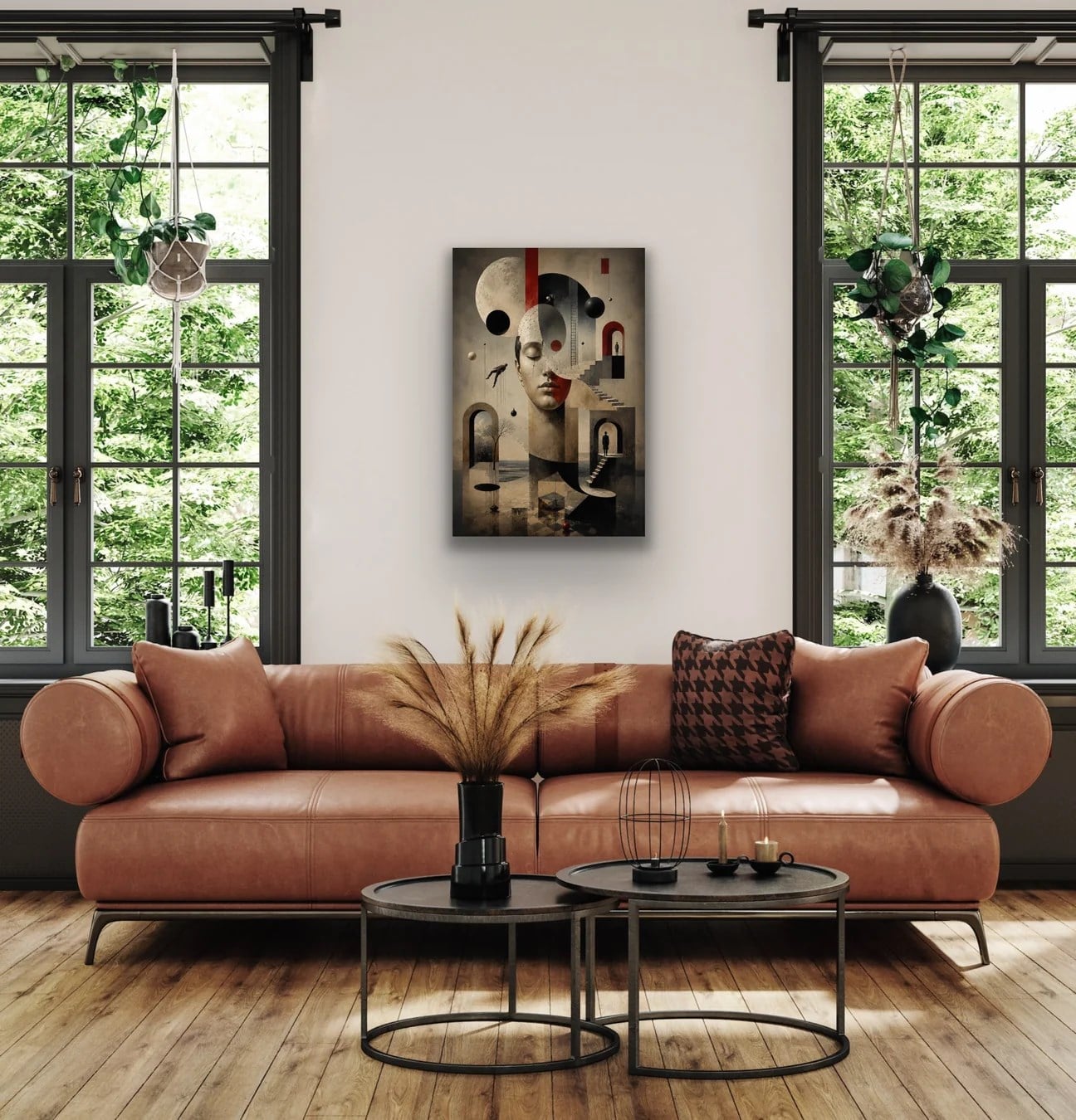 Karışık Rüyalar Soyut Kanvas Tablo 60X90 CM