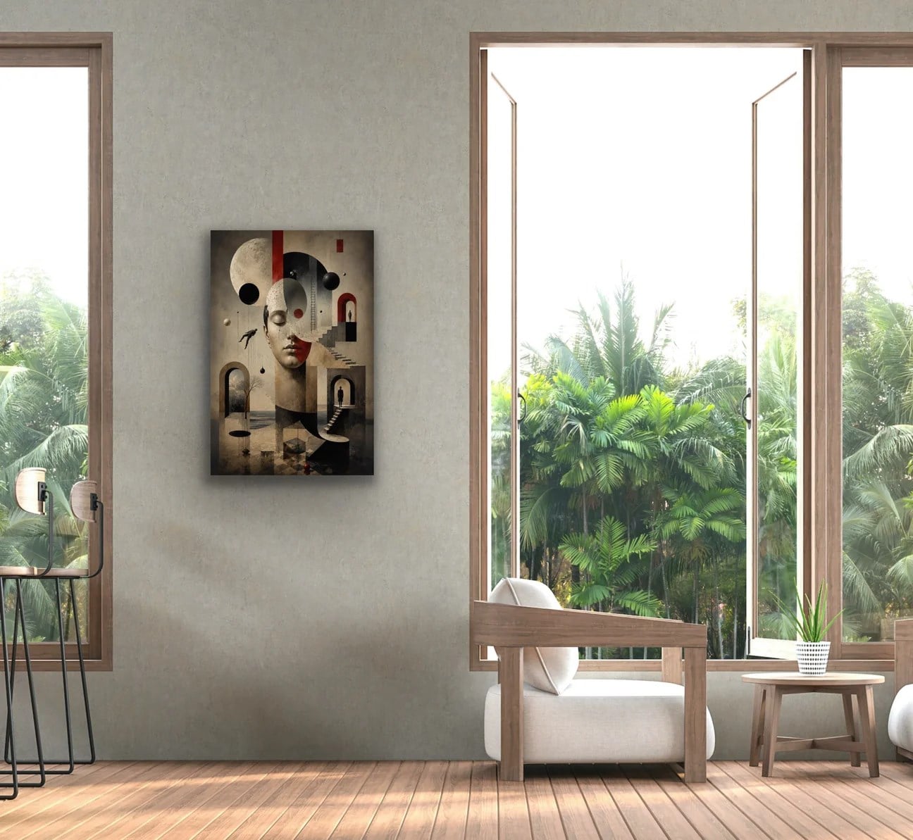 Karışık Rüyalar Soyut Kanvas Tablo 60X90 CM