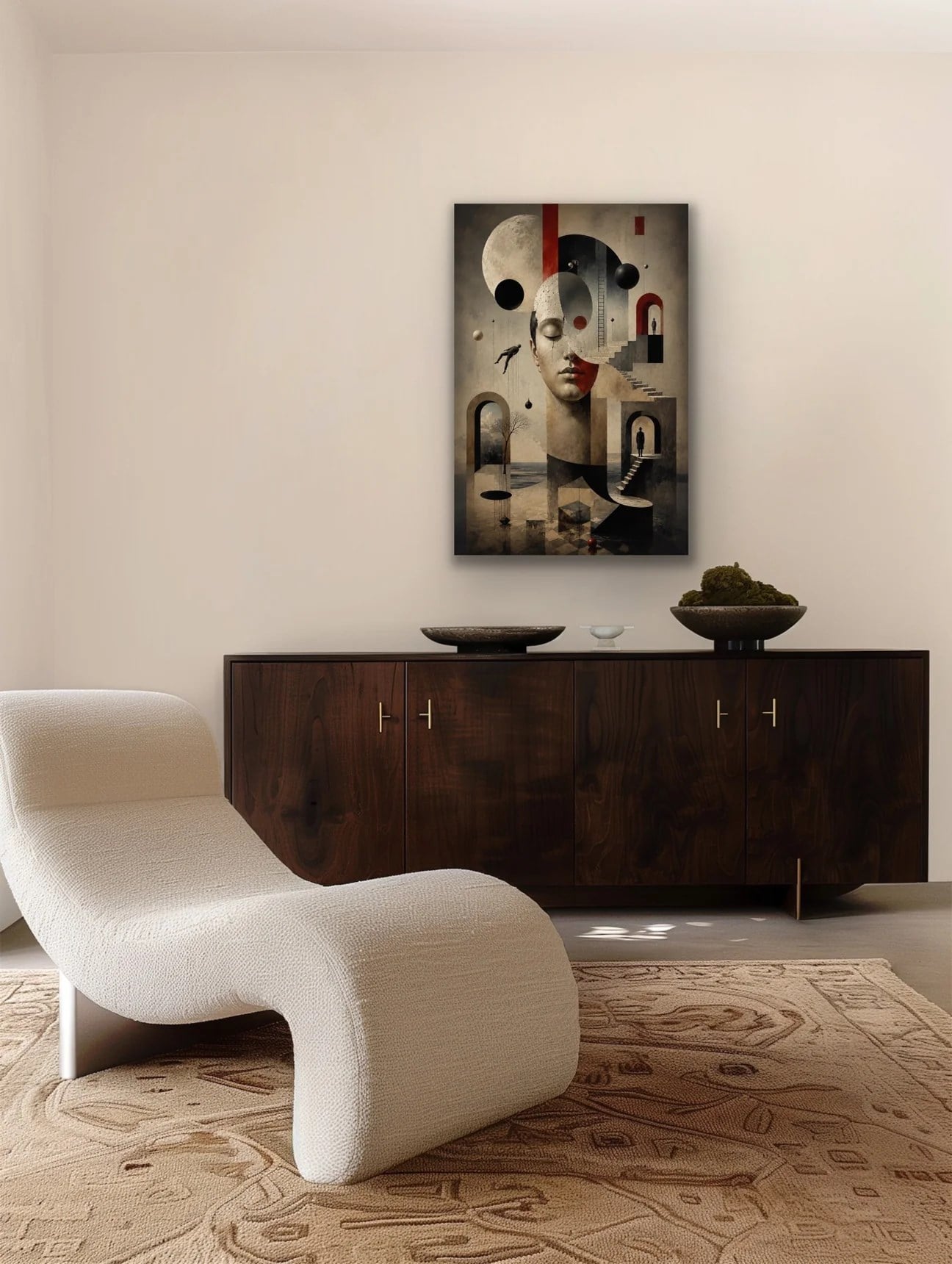 Karışık Rüyalar Soyut Kanvas Tablo 60X90 CM