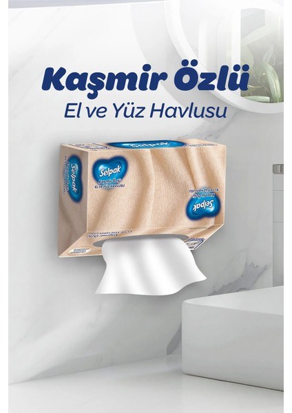 Kaşmir Özlü El ve Yüz Havlusu 3'lü 240 Adet Ultra Emici