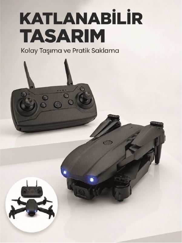 Katlanabilir Kamera Drone 4K HD Görüntü, Hover Özelliği ve Uzaktan Kumanda