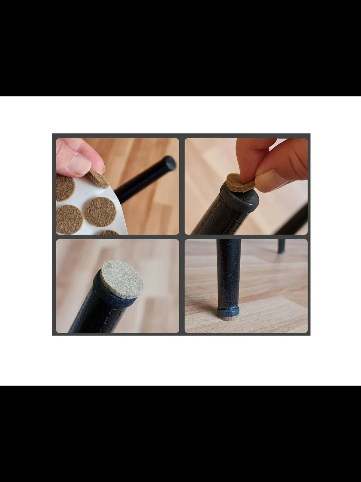 Kendinden Yapışkanlı Keçe Ped Yuvarlak Kahverengi 24mm 32 Parça