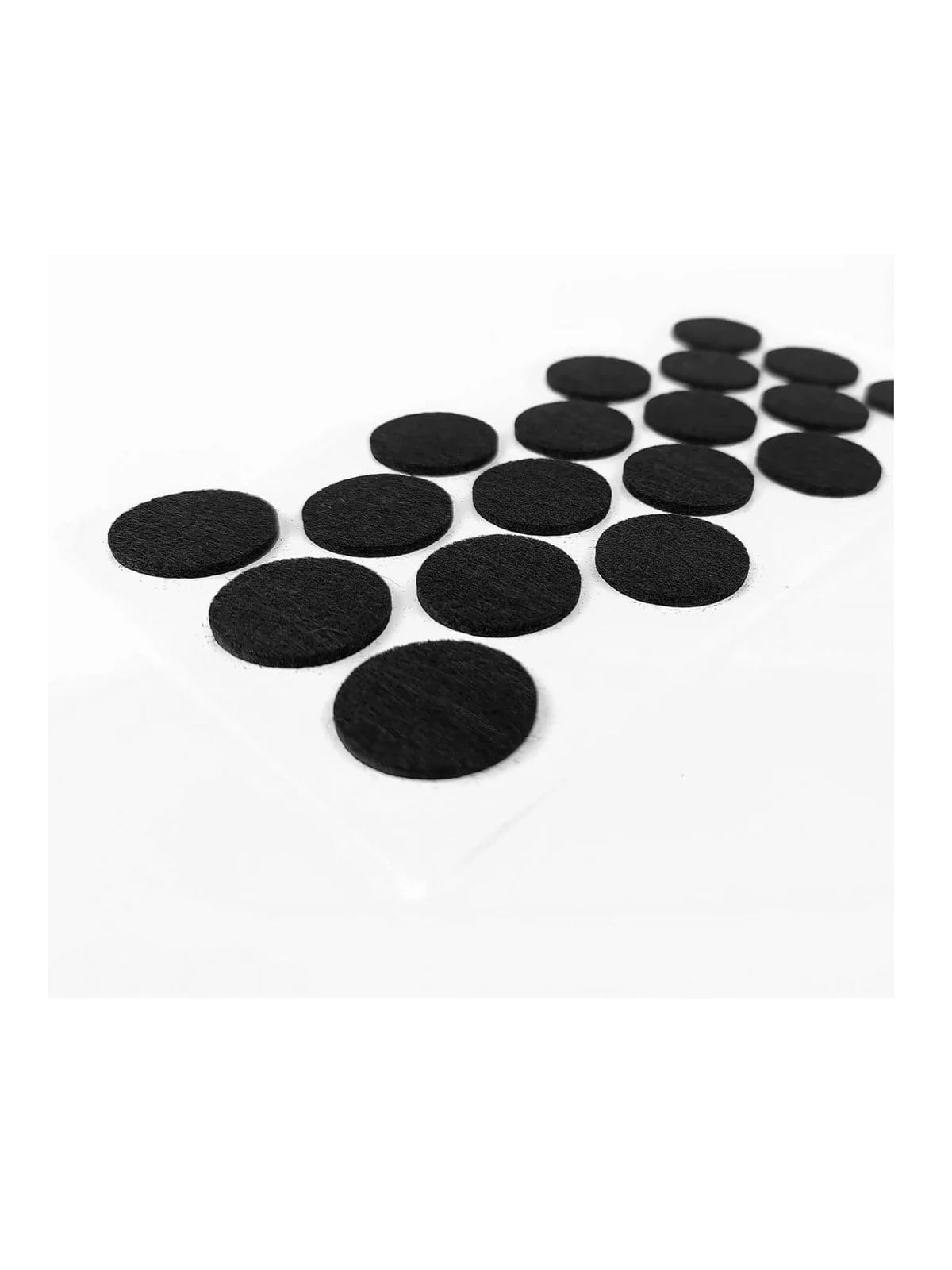 Kendinden Yapışkanlı Keçe Ped Yuvarlak Siyah 30mm 18 Parça