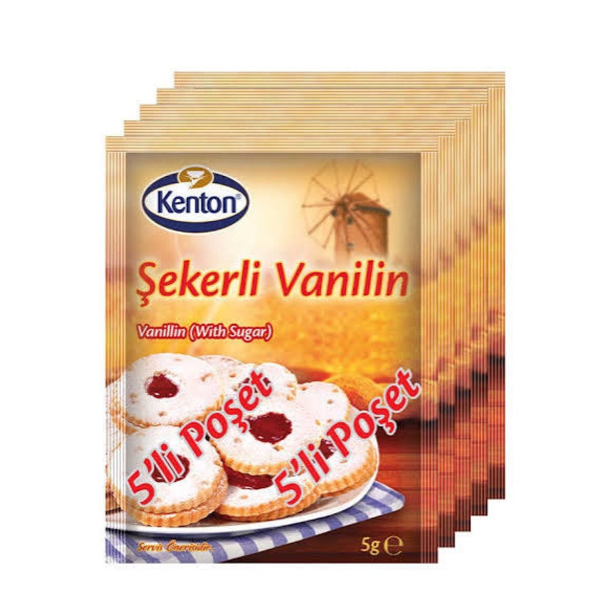 KENTON ŞEKER VANİLİN 5 Lİ (5 Adet)