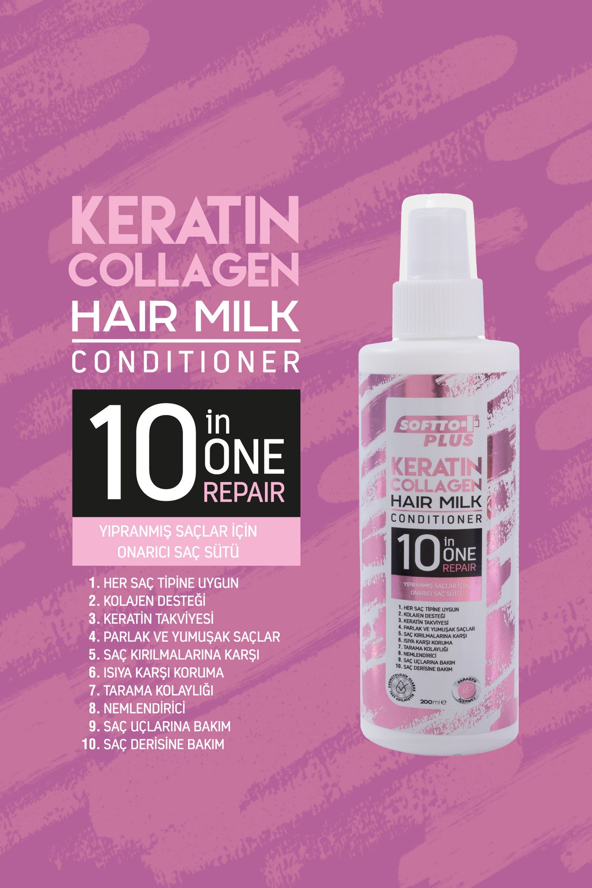 KERATİN-BIOTIN HAIR MILK(SAÇ SÜTÜ) 200 ML