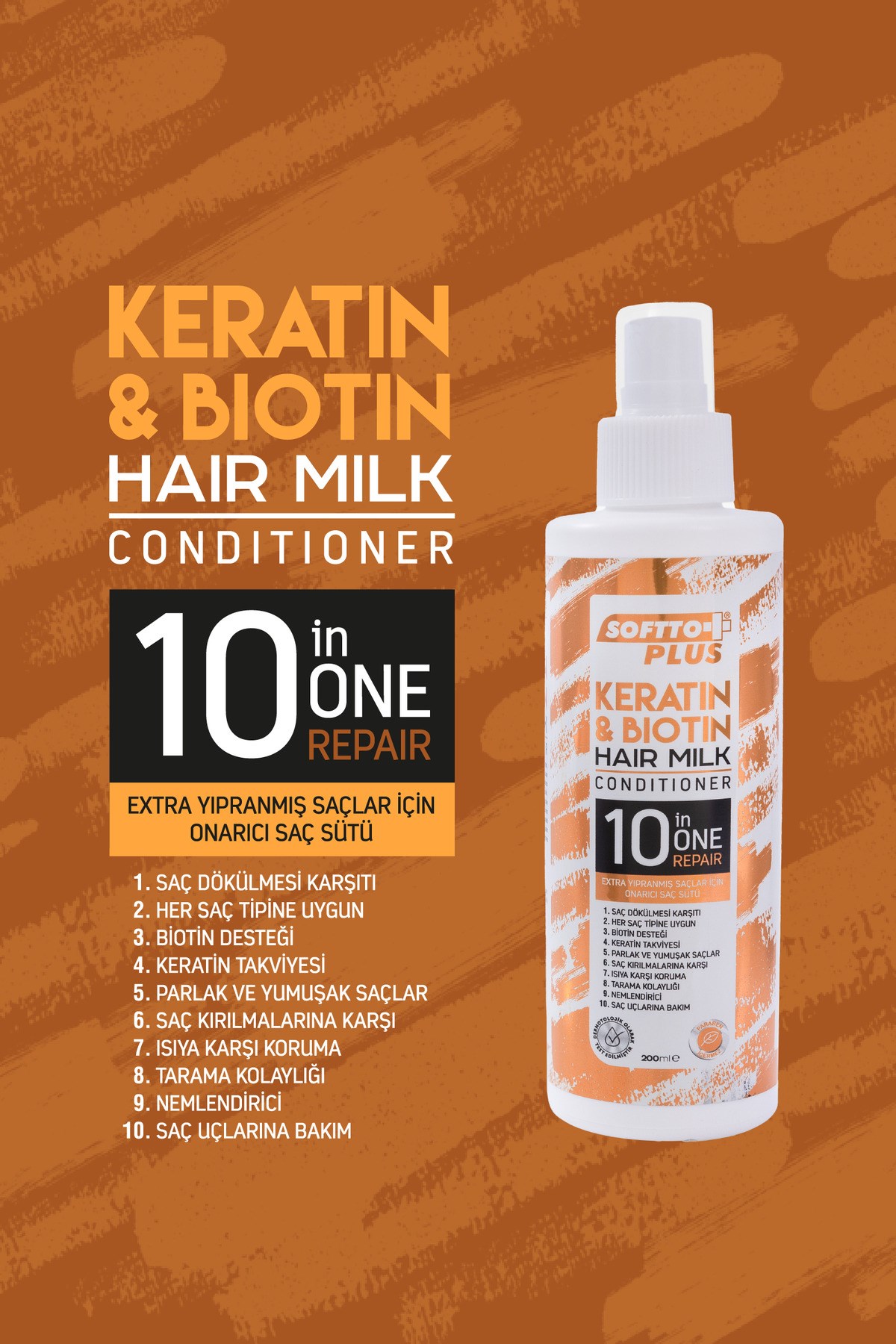 KERATİN-BIOTIN HAIR MILK(SAÇ SÜTÜ) 200 ML