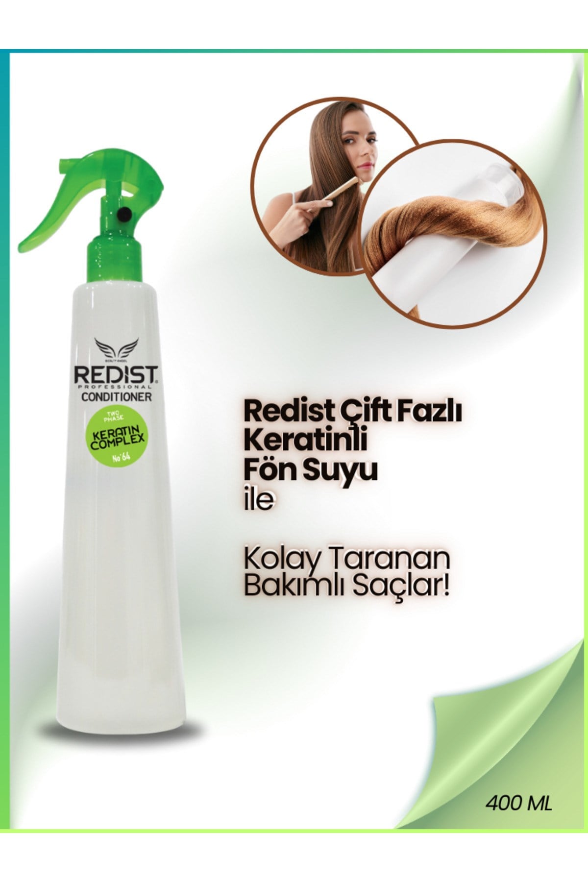 Keratin Çift Fazli Fön Suyu 400 Ml