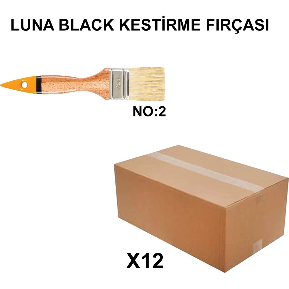 Kestirme Fırça No 2 - 12 Adet Set, Yüksek Kalite Fırçalar