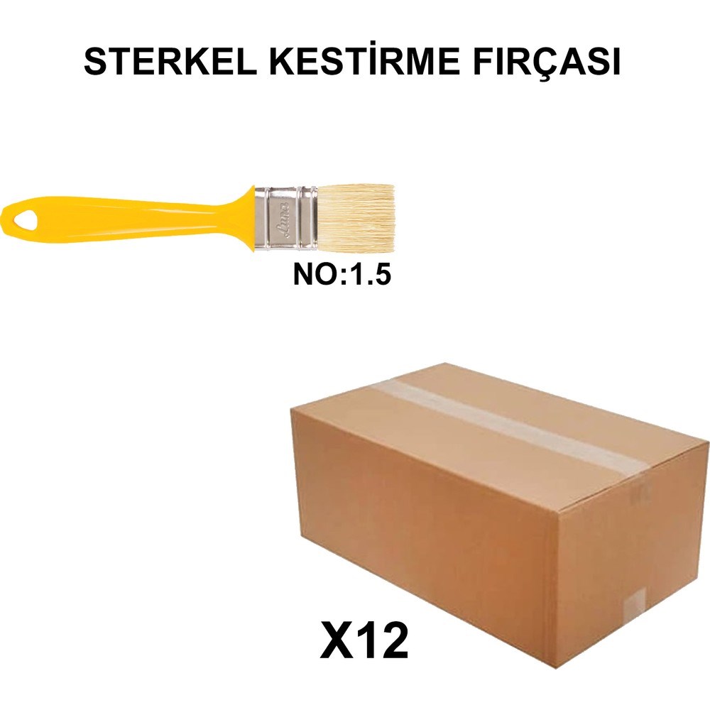 Kestirme fırçası No 1.5, 12 adet, kaliteli malzeme