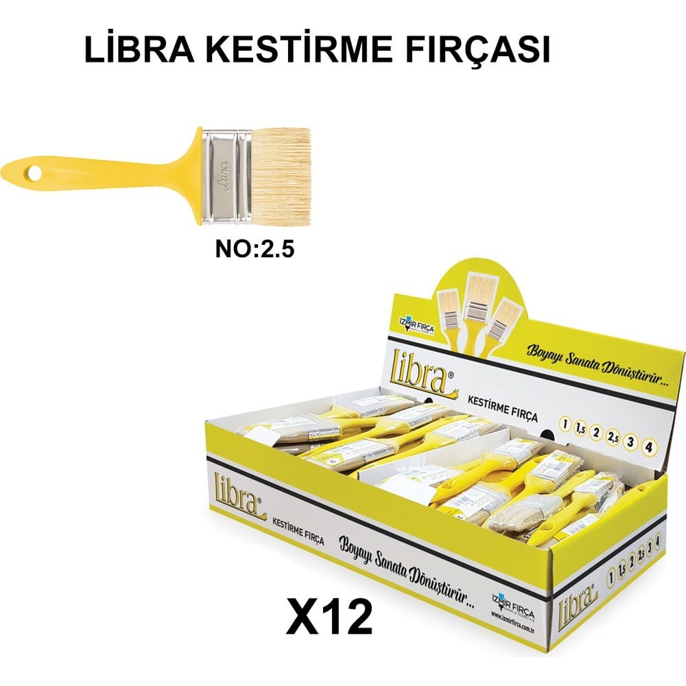 Kestirme fırçası No 2.5, 12 adet, kaliteli malzeme